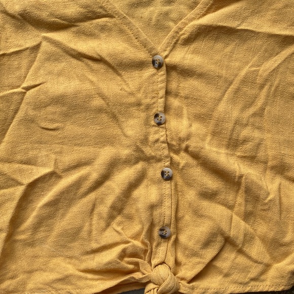 Women’s Linen Blend Crop Top - Potter’s Pot - Size S - Picture 3 of 5